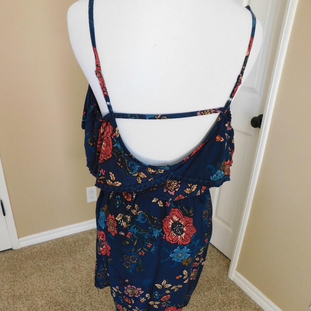 Xhilaration Navy Blue - Floral Dress - Picture 5 of 7
